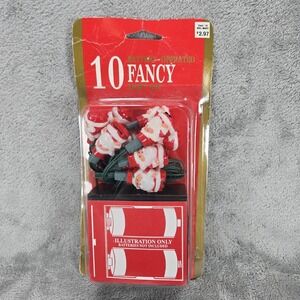 Battery Operated Fancy Light Set Santa Claus 10 Lights 2 D Size Batteries Needed